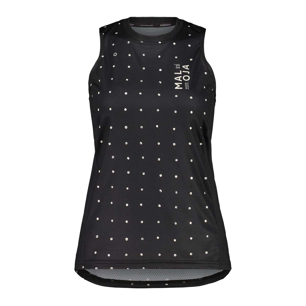 Maloja GrandvaliraM Top Women's in Deep Black Bubbledots